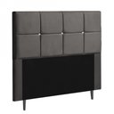 Ver imagem 2 de Cabeceira Estofada Poliana 100CM Solteiro Strass Suede Cinza - D A DECOR