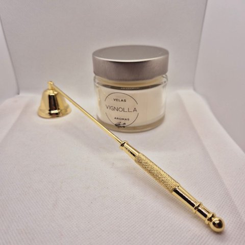 Abafador de Vela Apagador de Vela Aromática 140gr Cera Coco:dourado