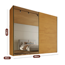Ver imagem 5 de Guarda Roupa Hanover 02 Pts Flutuantes 100 MDF com 1 Espelho - Mademarcs