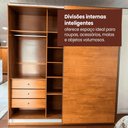 Ver imagem 6 de Guarda Roupa Hanover 02 Pts Flutuantes 100 MDF com 1 Espelho - Mademarcs