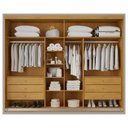 Ver imagem 4 de Guarda Roupa Hanover 02 Pts Flutuantes 100 MDF com 1 Espelho - Mademarcs
