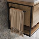 Ver imagem 5 de Conjunto Suspenso Banheiro Gabinete Espelheira 80cm Mel P1013