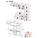 Ver imagem 3 de Armário de Cozinha Compacta 4 Peças Lisboa Multimóveis Mp2134 Rustic/preto