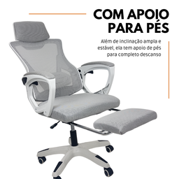 Cadeira de Escritório Presidente Executiva Oficial Supreme - Cinza - 1 - 2