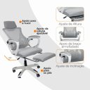 Ver imagem 7 de Cadeira de Escritório Presidente Executiva Oficial Supreme - Cinza - 1