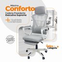 Ver imagem 3 de Cadeira de Escritório Presidente Executiva Oficial Supreme - Cinza - 1