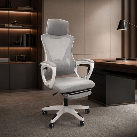 Cadeira de Escritório Presidente Executiva Oficial Supreme - Cinza - 1