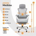 Ver imagem 4 de Cadeira de Escritório Presidente Executiva Oficial Supreme - Cinza - 1