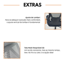 Ver imagem 7 de Cadeira de Escritório Presidente Executiva Oficial Supreme - Cinza - 1