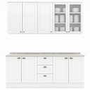 Ver imagem 1 de Cozinha Modulada 200 Cm Ce854 Americana Branco Calcare Henn
