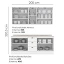 Ver imagem 4 de Cozinha Modulada 200 Cm Ce854 Americana Branco Calcare Henn