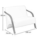 Ver imagem 3 de Conjunto Vênus Pés Madeira 1 Namoradeira 2 Poltrona Grafite