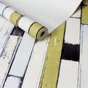 Ver imagem 2 de Papel de Parede Efeito Madeira Branca+ Cola Inclusa Vinilico Lavável