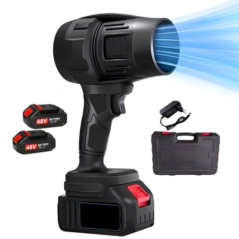 Soprador Turbo Fan 130.000 Rpm Bateria Recarregavel Potente Maleta Limpeza Casa Jardim Folha Detrito