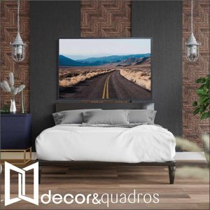 Quadro Estradas 120x80 Cm Vidro Impresso