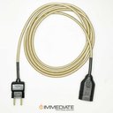 Ver imagem 1 de Extensão Elétrica 2 Metros Pp 2x0,75mm Revestido Bege/dourado Cabos Immediate