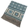 Xale Manta Sofá Protetora Decorativa Luxo Dupla Face Jacquar 1,40x1,70m Cairo Turquesa - 1