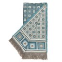 Ver imagem 2 de Xale Manta Sofá Protetora Decorativa Luxo Dupla Face Jacquar 1,40x1,70m Cairo Turquesa
