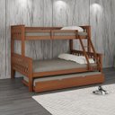 Ver imagem 1 de Beliche Casal/solteiro em Madeira Merk com Cama Auxiliar Solteiro