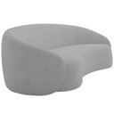 Ver imagem 3 de Kit Sofá 3 Lugares 200cm e 2 Poltronas Orgânica Luxo Recepção Amore Bouclé Cinza