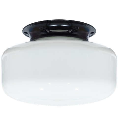 Plafon Colonial Aluminio Preto Drops Leitoso Boca 10 Retrô