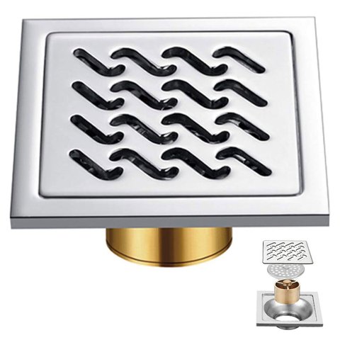 Ralo Inox 10x10 Banheiro Lavabo Anti Odor Anti Inseto Lavanderia Quintal Higienico Resistente Durave