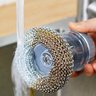 Escova de Aço Limpeza com Recipiente para Detergente Multiuso Lava Louças - 5