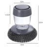 Escova de Aço Limpeza com Recipiente para Detergente Multiuso Lava Louças - 6