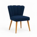 Ver imagem 4 de Cadeira Decorativa para Penteadeira Quarto Mesa de Jantar Liz Azul