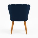Ver imagem 2 de Cadeira Decorativa para Penteadeira Quarto Mesa de Jantar Liz Azul