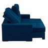 Sofá 3 Lugares 2.30 Mt Retrátil Reclinável Azul - 4