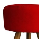 Ver imagem 3 de Kit 2 Puff Decorativo Redondo para Sala Quarto Penteadeira Pé Palito Castanho Suede Cores