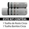 Jogo de toalhas Banhão Gigante + Rosto Karsten Lumina 2 Peças Fio Penteado - Emcompre - 2
