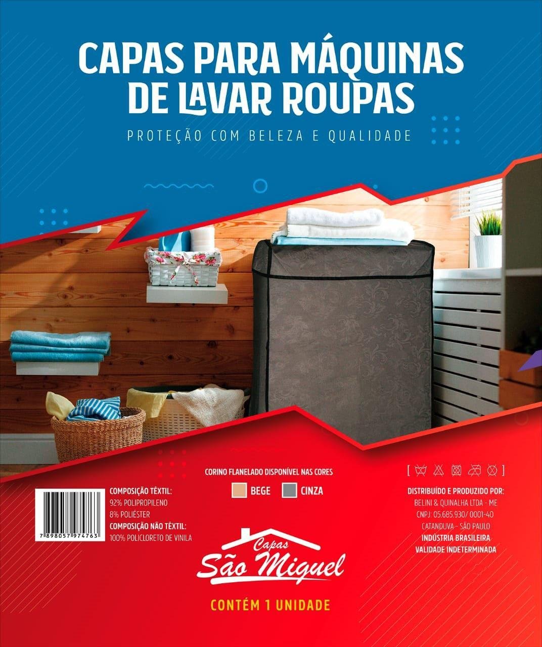Capa para Máquina de Lavar Brastemp 15kg Impermeável Korino - 2