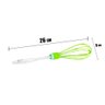 Lote 10 Batedor de Ovos Fue Acrílico e Silicone Verde 26cm - 2