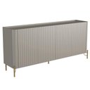 Ver imagem 1 de Aparador Buffet Sala de Jantar 4 Portas Brise Pés Industrial Dourado Naim I03 Grigio - Lyam Decor