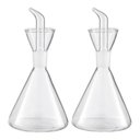 Ver imagem 1 de Kit 2 Galheteiros Azeite e Vinagre 250ml Bico Dosador Vidro Transparente Borea Oikos