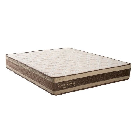 Colchão Queen Molas Ensacadas Inverno e Verão Cor Marrom e Branco Kappesberg 120kg 1,58x1,98x0,30