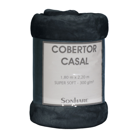 Cobertor de Casal Sonhare Sultan 300g 1,80 X 2,20 M - Grafite