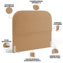 Ver imagem 4 de Cabeceira Cama Box Queen 160cm Lanna com Puff Recamier Doha W01 Bouclê Mostarda - Lyam Decor