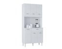Ver imagem 3 de Armário Multiuso Kassia para Cozinha ou Área Gourmet 6 Porta:branco