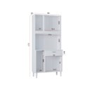 Ver imagem 4 de Armário Multiuso Kassia para Cozinha ou Área Gourmet 6 Porta:branco