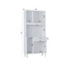 Armário Multiuso Kassia para Cozinha ou Área Gourmet 6 Porta:branco - 4