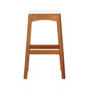 Ver imagem 3 de Banco Alto Áustria Madeira Maciça Assento Mdf Laqueado - Amêndoa/branco