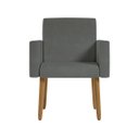 Ver imagem 5 de Kit 02 Poltronas Decorativa Sala Oferta - Balaqui Decor Cor:cinza