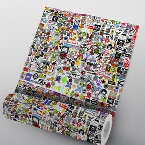 Adesivos Sticker Bomb Mod - 20-Grande 100x150cm