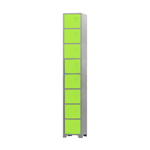 Armário Roupeiro de Aço 8 Portas para Vestiário Academia Locker Verde com Chave