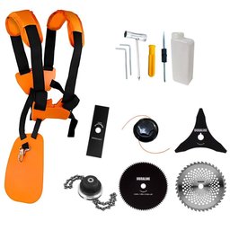 Roçadeira Anmax Cg430b 43cc + Faca 2 Pontas, 3 Pontas, 40 Dentes, 80 Dentes e Trimmer - 7