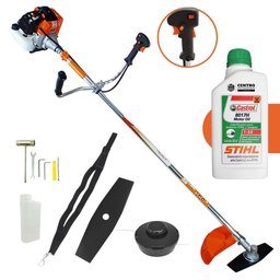 Roçadeira Profissional Lateral Vr430s 43cc 1,7hp Vulcan Á Gasolina 2t + Óleo Stihl 2 Tempos - 1