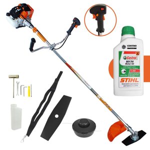 Roçadeira Profissional Lateral Vr430s 43cc 1,7hp Vulcan Á Gasolina 2t + Óleo Stihl 2 Tempos